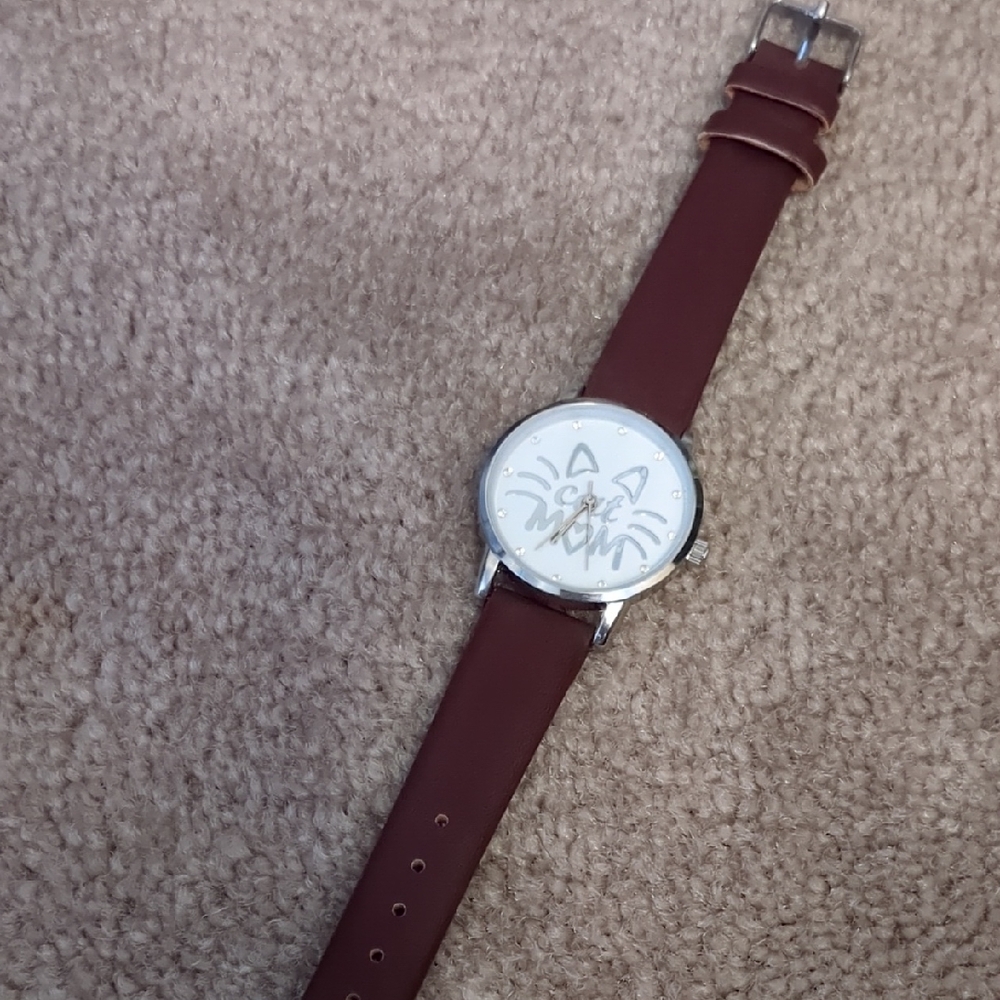 Brown Leather Strap Watch